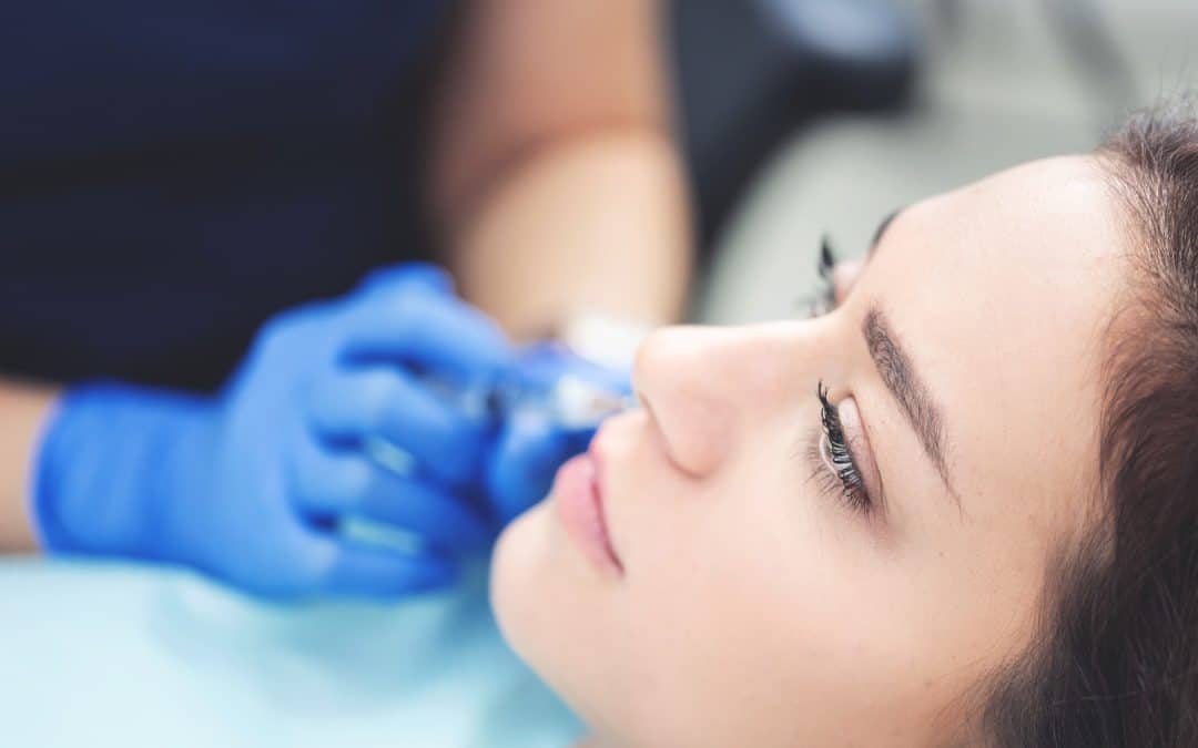 Woman at her dental botox appointment in Richmond VA